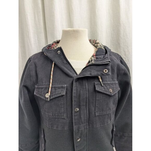 Poler Stuff women's medium wool blend and canvas two tone jacket outdoors winter - Picture 11 of 14